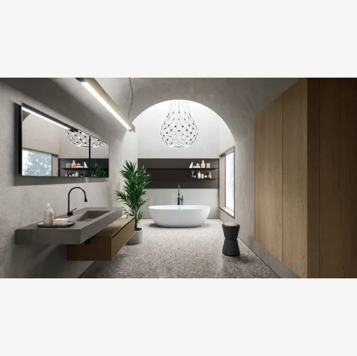 Modo Project 05 Wall-Mounted Bathroom Cabinet in Arrital Oak