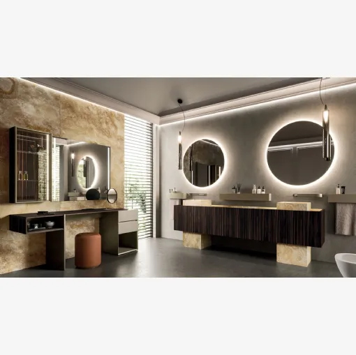 Floor-standing Bathroom Cabinet Must 04 in ebony and onyx by Arrital