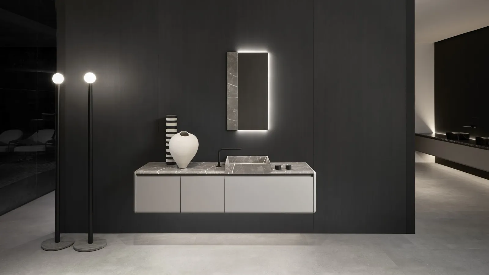 Suspended bathroom vanity unit Okura by Antoniolupi