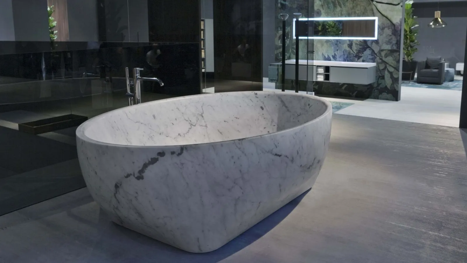 Carrara Marble Bathtub Solidea by Antoniolupi