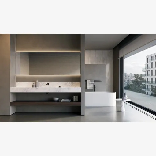 Bathroom cabinet Street_Light in wood by Antoniolupi.