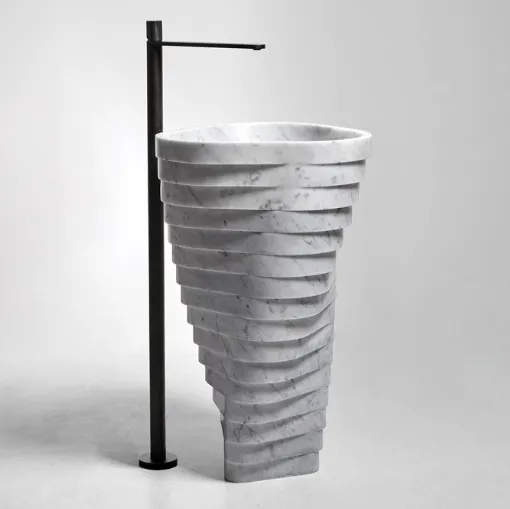 Antoniolupi's Vortice marble design washbasin.
