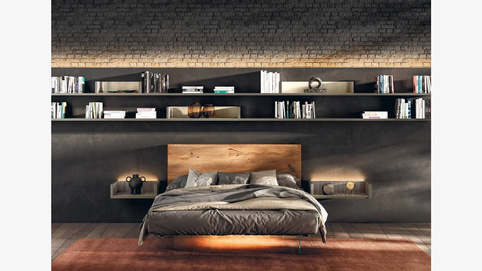 Air Bed 1521 with Lago wood headboard