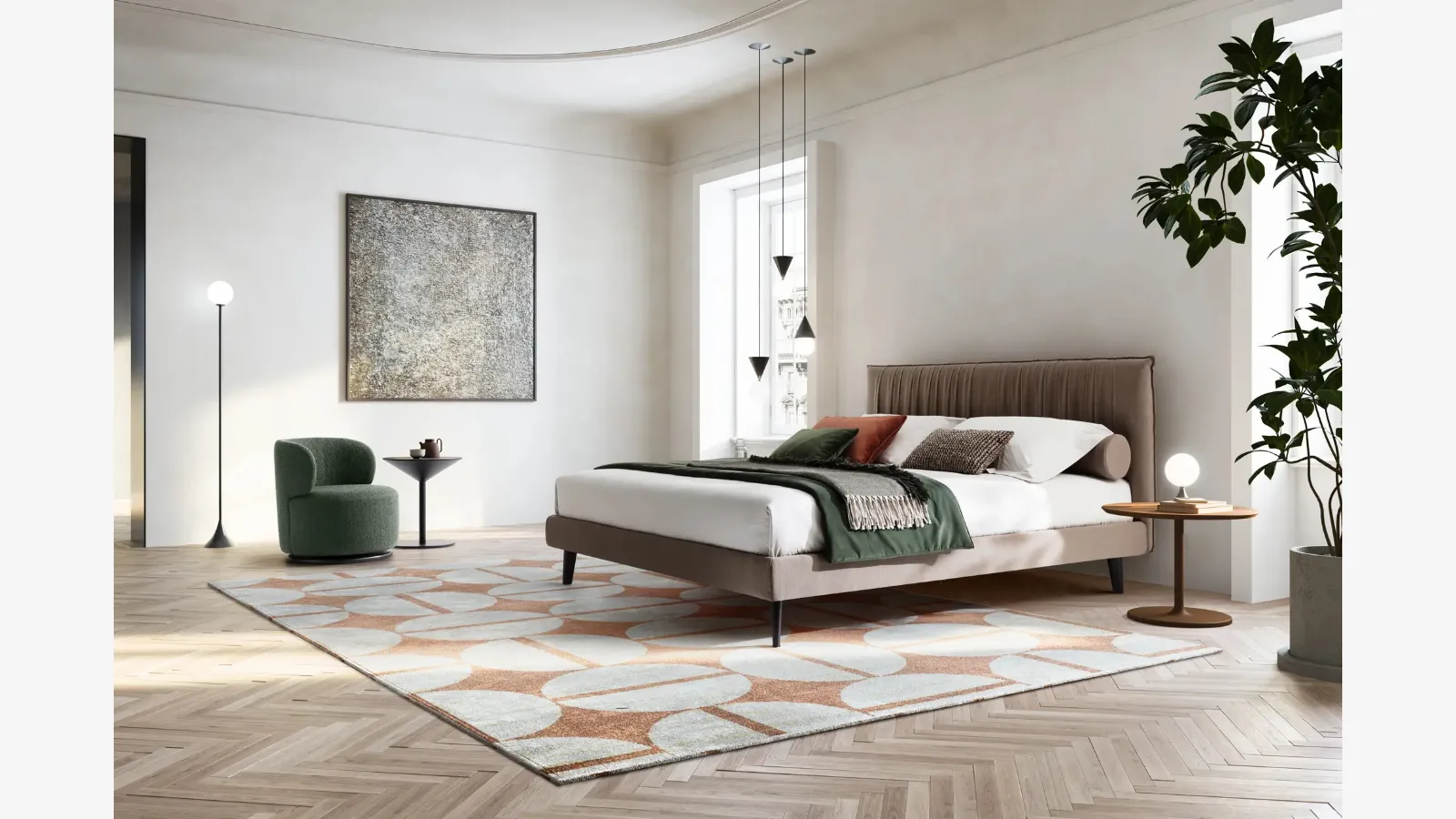 Karen upholstered bed by Twils