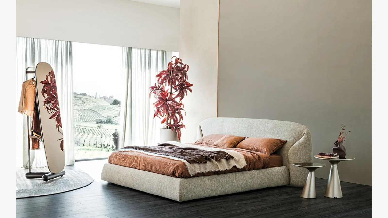 Bed with storage unit Richard by Cattelan Italia