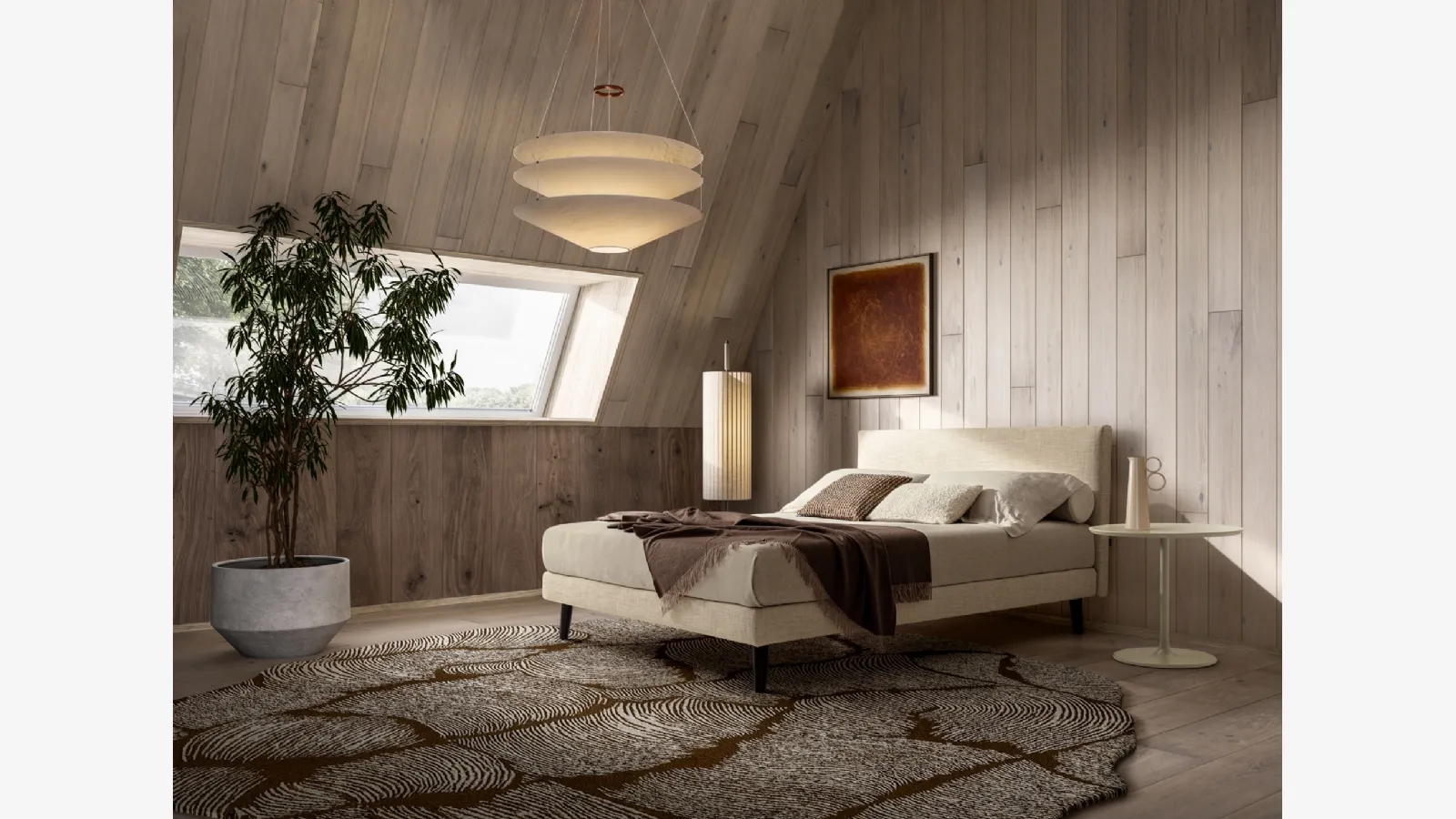 One and a half square bed Tobia by Twils