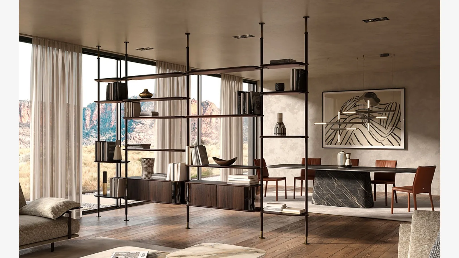 Harbour divider bookcase by Cattelan Italia