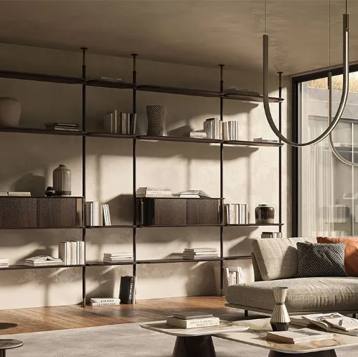 Modular bookcase Harbour by Cattelan Italia.