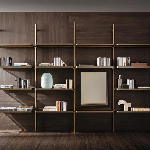 Hector bookcase in aluminum by Molteni & C