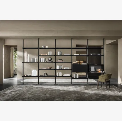 Hector wooden partition bookcase by Molteni & C