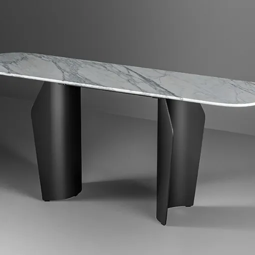 Mobile entrance Flame Console in Bonaldo Marble