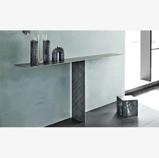 Design console in steel Tee by Cattelan Italia