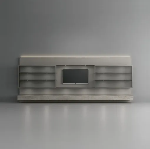 Wall Unit Abacus Platino by Rimadesio