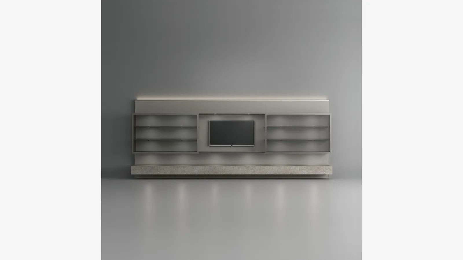 Wall Unit Abacus Platino by Rimadesio
