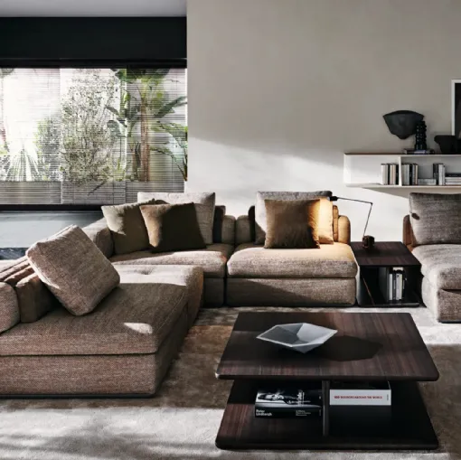 Albert sofa with chaise longue by Molteni & C