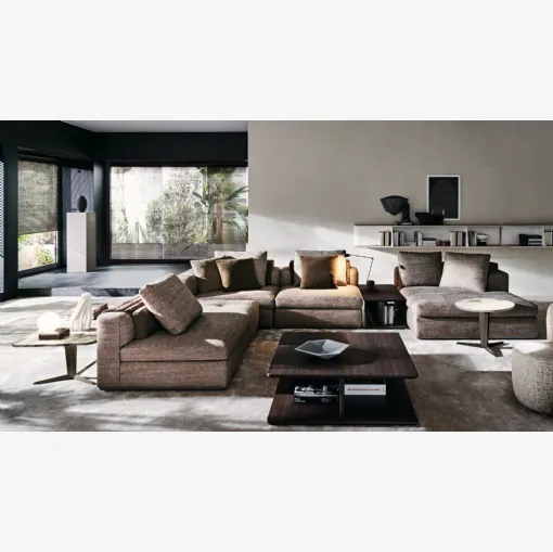 Albert sofa with chaise longue by Molteni & C