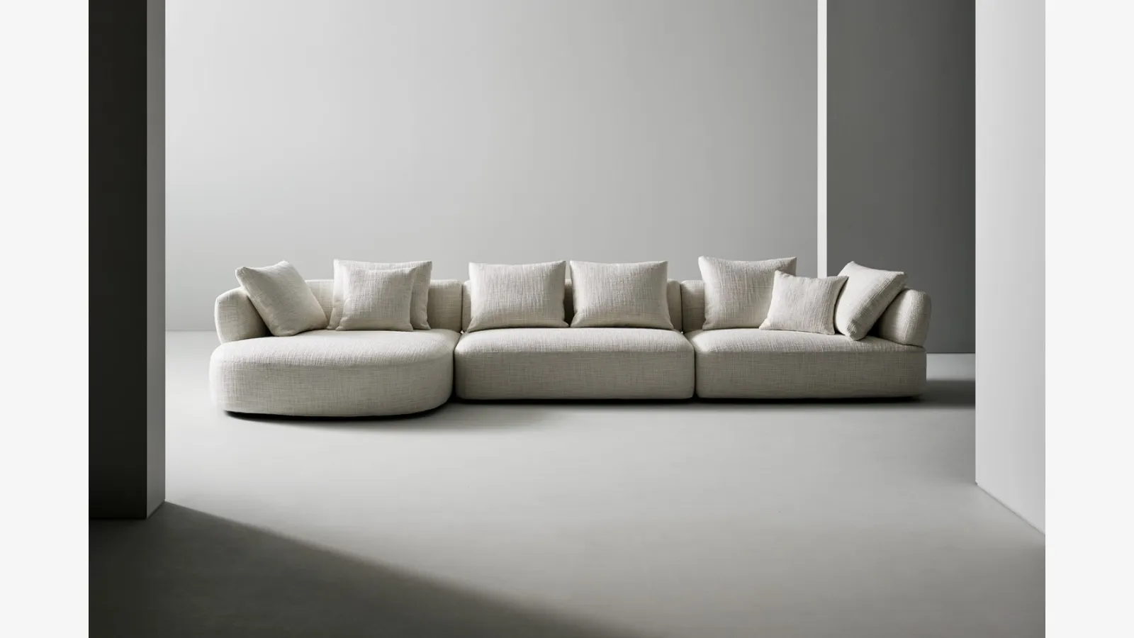 Aldebaran sofa with chaise longue by Bonaldo