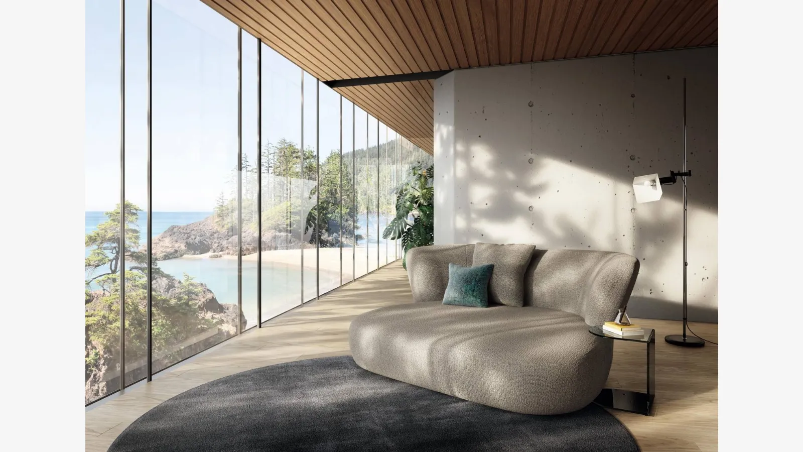 Linear sofa Londy by Lago