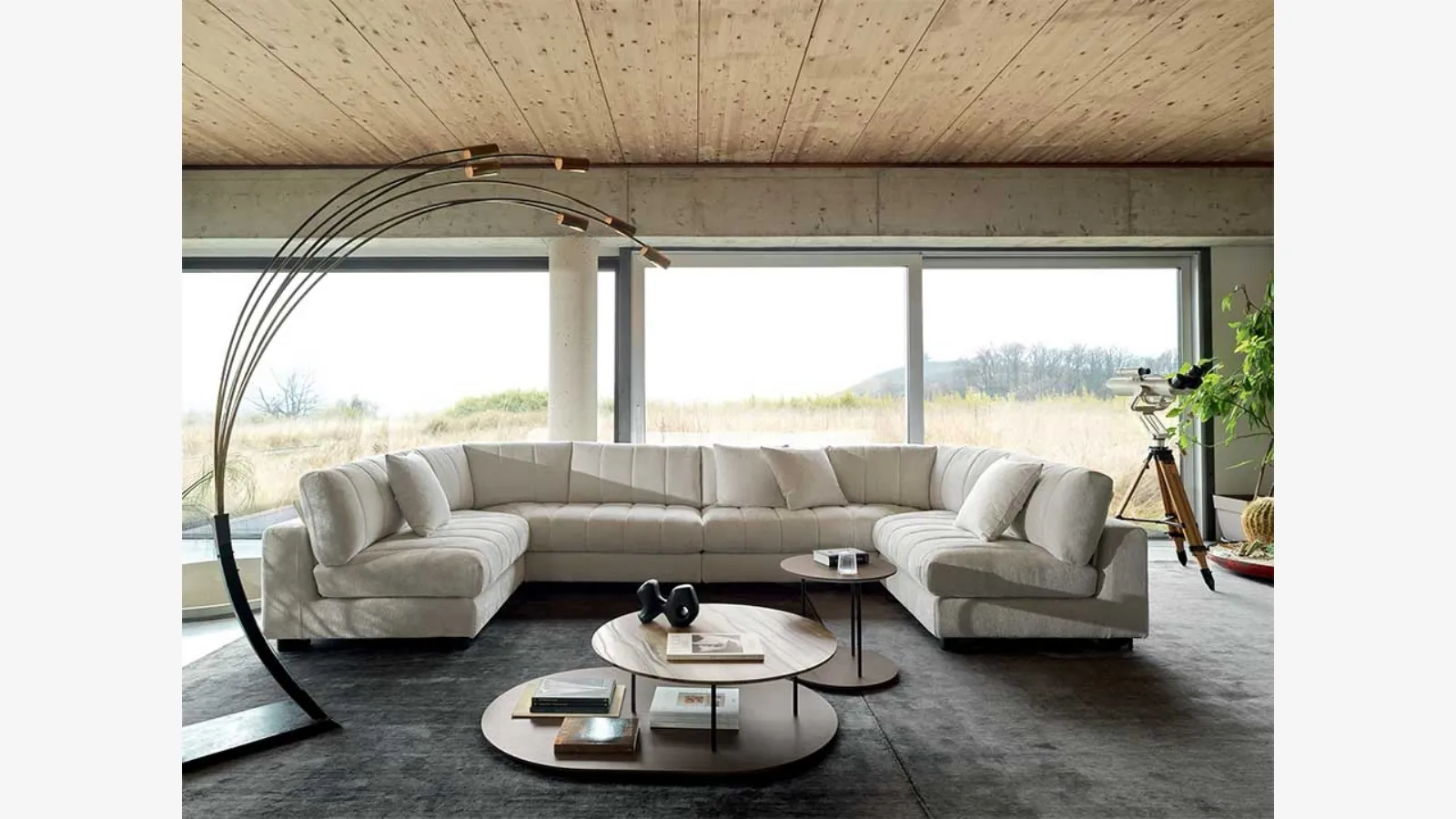 Corner sofa in Luvon fabric by Ditre Italia.