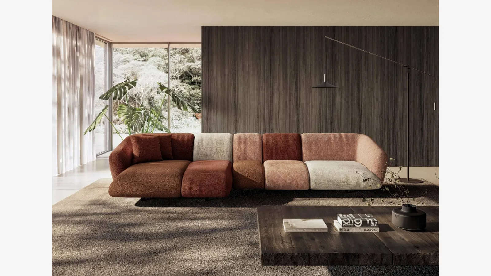 Sofa with peninsula Not Only White by Lago.