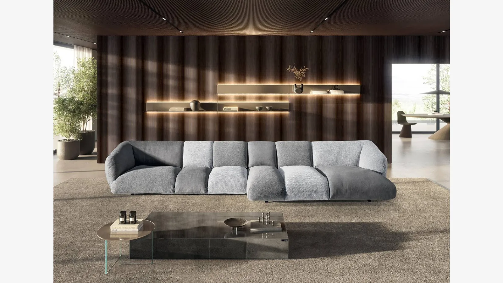 Sofa with peninsula Not Only White by Lago