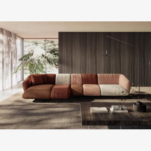 Sofa with peninsula Not Only White by Lago.