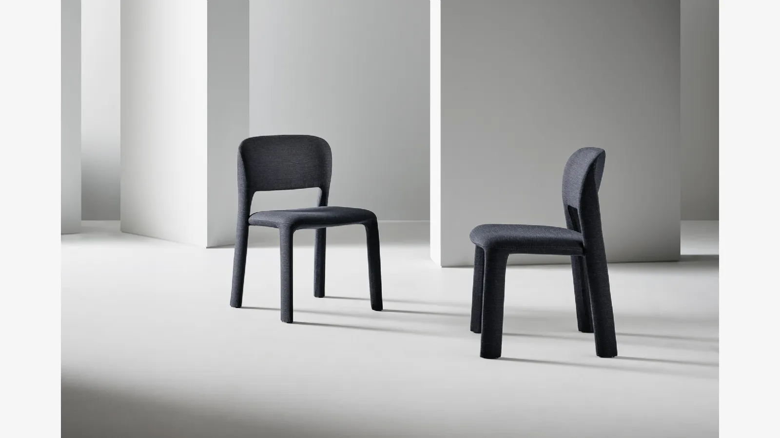 Chair upholstered in Bonaldo's Artemis fabric