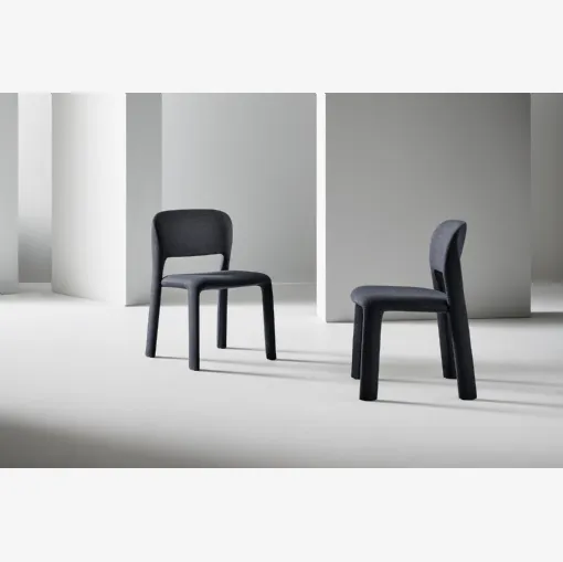 Chair upholstered in Bonaldo's Artemis fabric