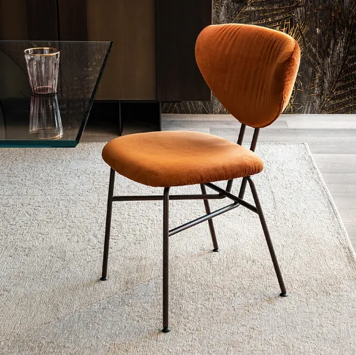 Chair Chloe in velvet by Cattelan Italia.