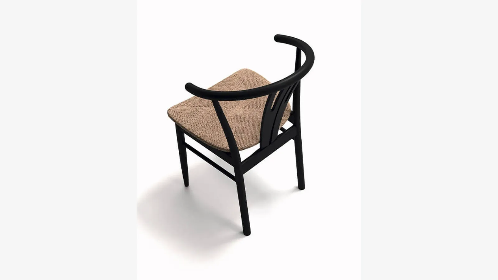 Queeny chair in black lacquered beech by Arrital