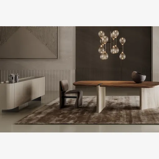 Glossy lacquered wooden cabinet Arragan by Bonaldo