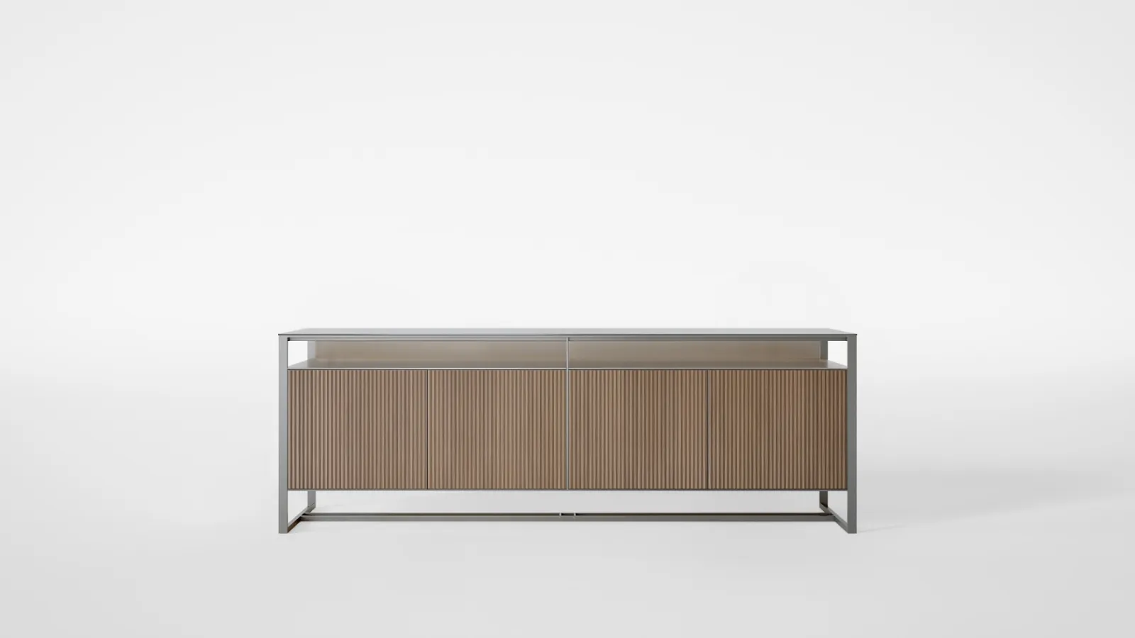 Rimadesio Rialto Sahara Walnut sideboard.
