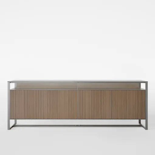 Rimadesio Rialto Sahara Walnut sideboard.