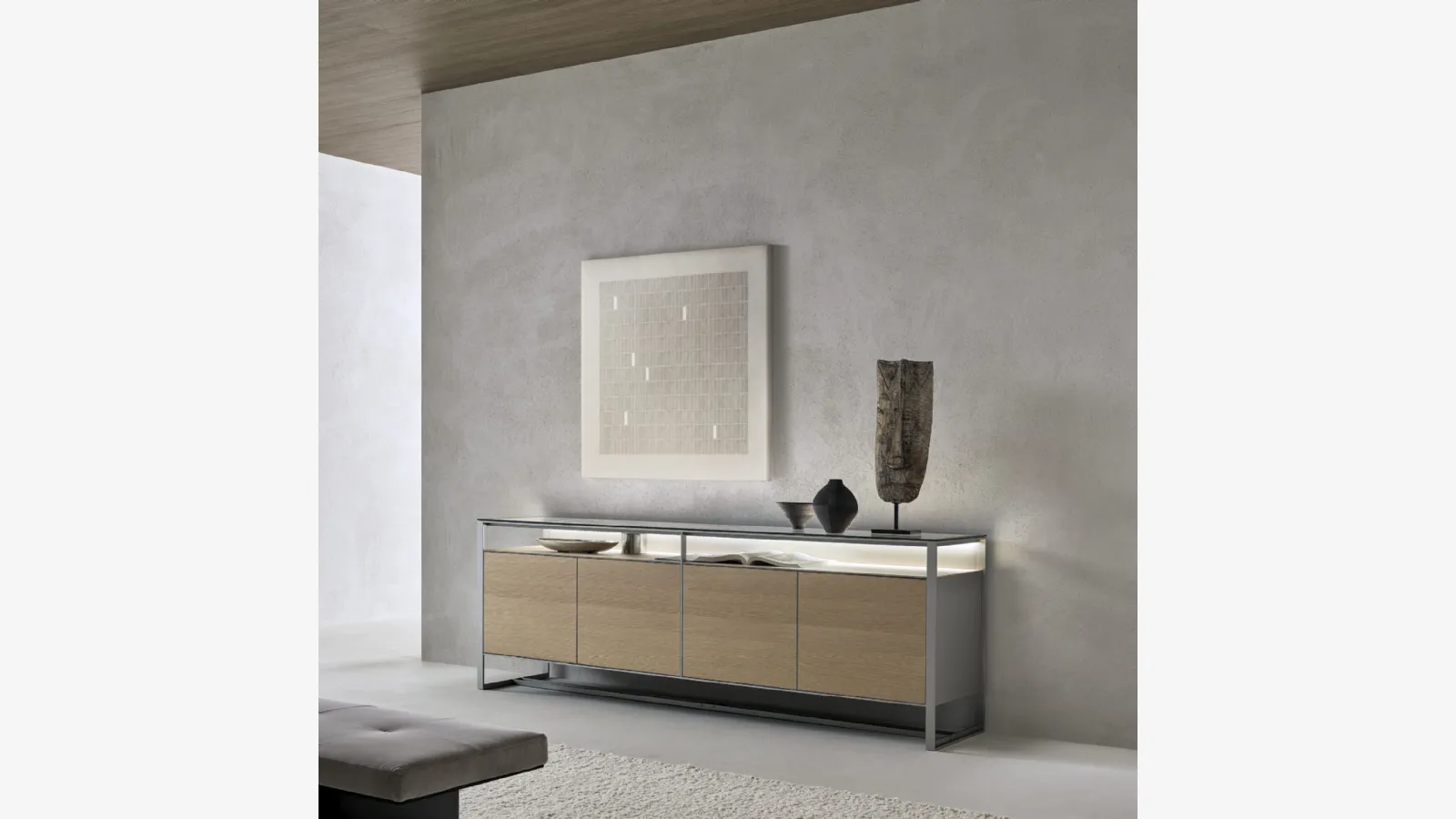 Rimadesio's Rialto Oak Taiga Sideboard