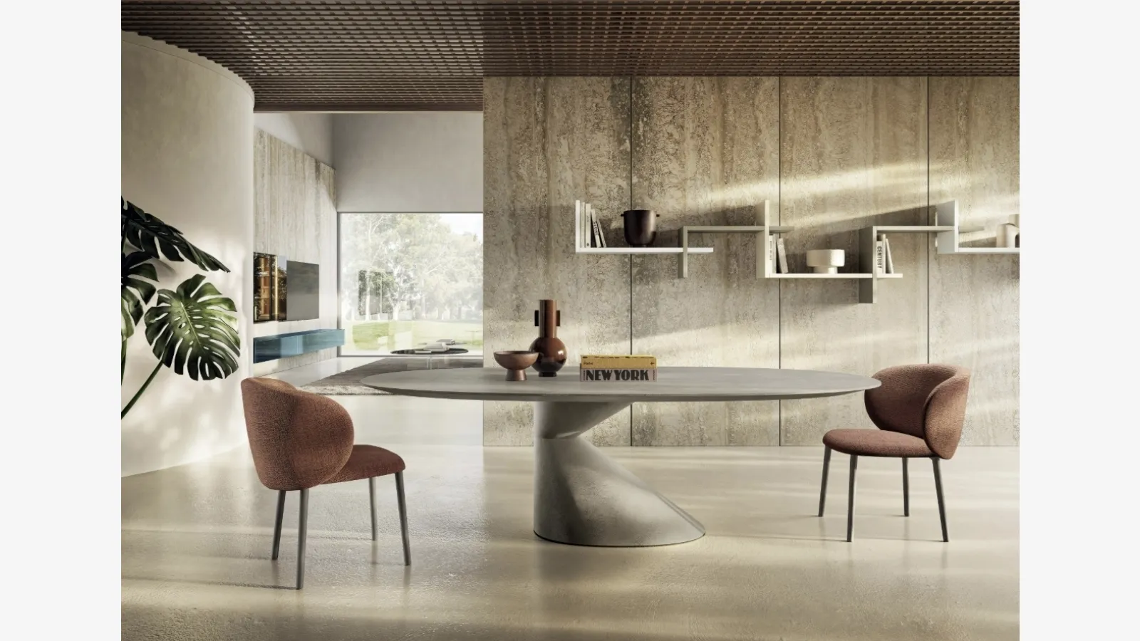 Table Chapeau 2888 in resin by Lago