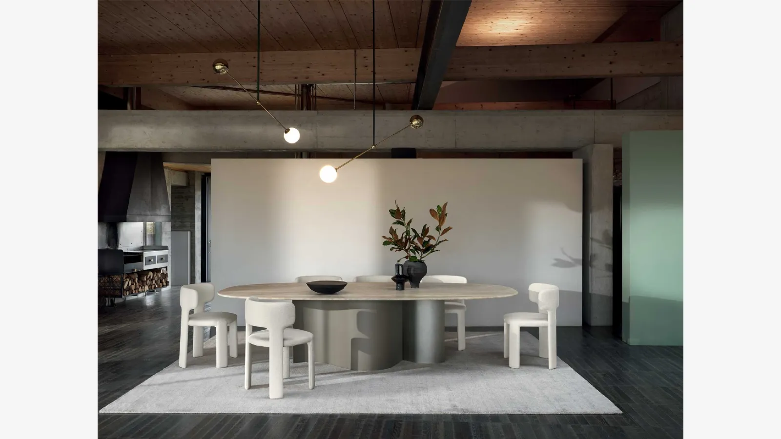 Doon table with marble top by Ditre Italia