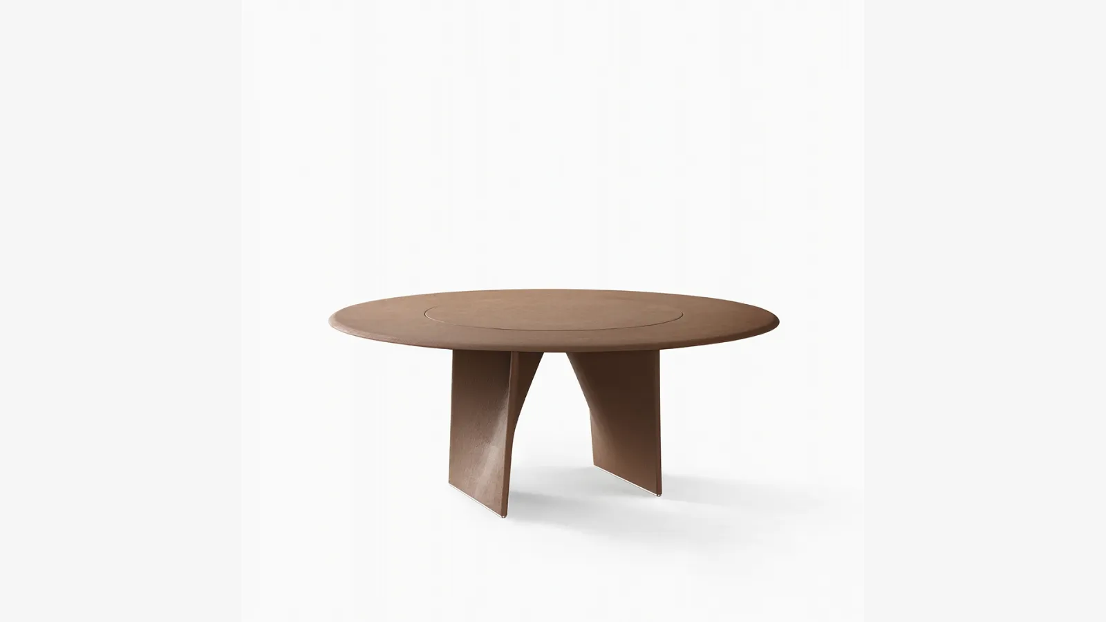Lambda Navajo Earth Table by Rimadesio with a swivel top.