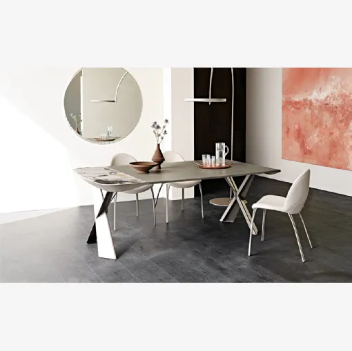 Terminal Keramik Drive extendable console table by Cattelan Italia