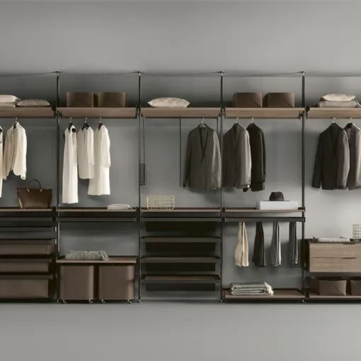 Zenit Elm Walk-in Closet by Rimadesio