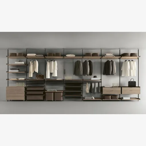 Zenit Elm Walk-in Closet by Rimadesio