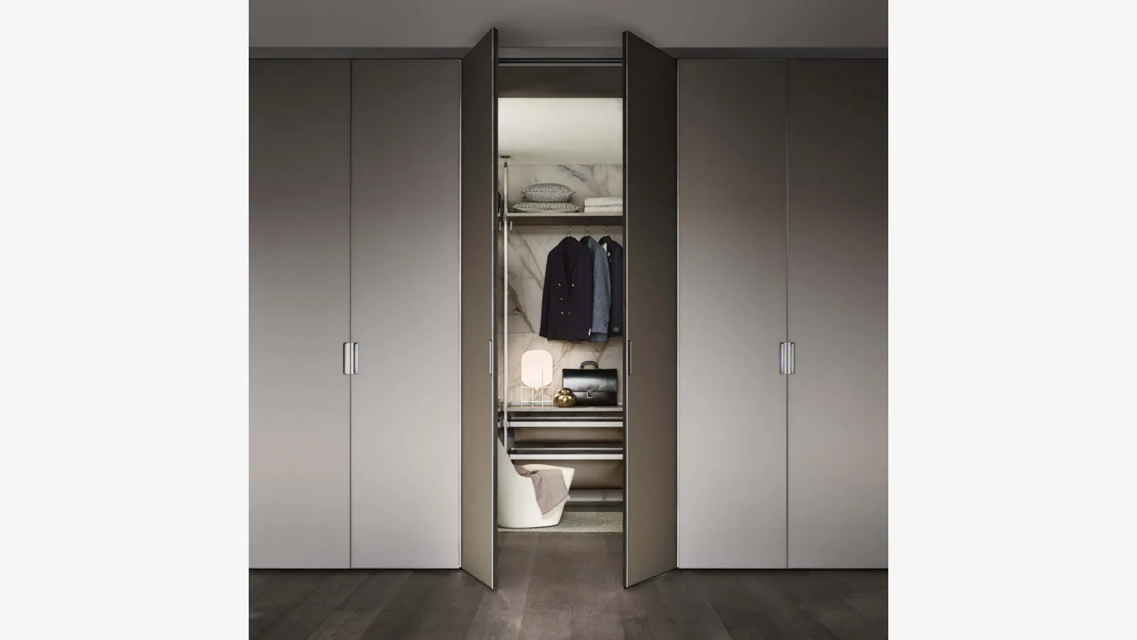 Rimadesio Freestanding Shadow Grey Wardrobe Cover