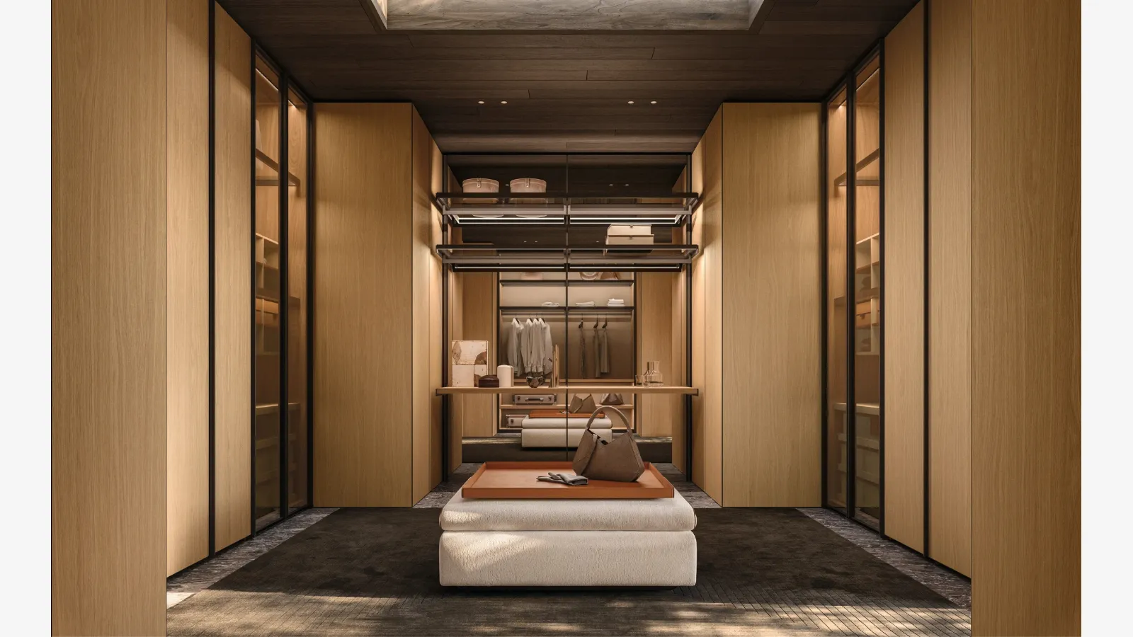Gliss Master Walk-in Closet in Oak by Molteni & C