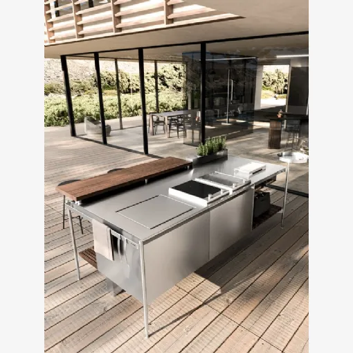 Outdoor Solaria Kitchen Island Monobloc by Arrital Design