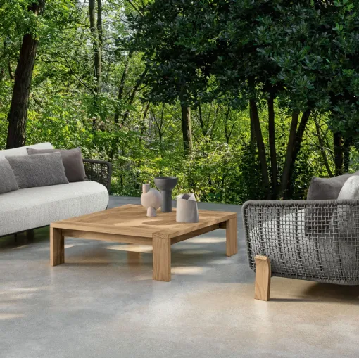 Outdoor furniture Argo Wood Love Seat by Talenti
