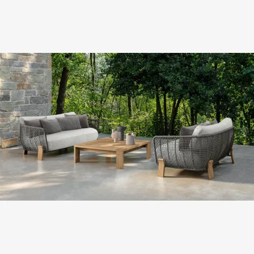 Outdoor furniture Argo Wood Love Seat by Talenti