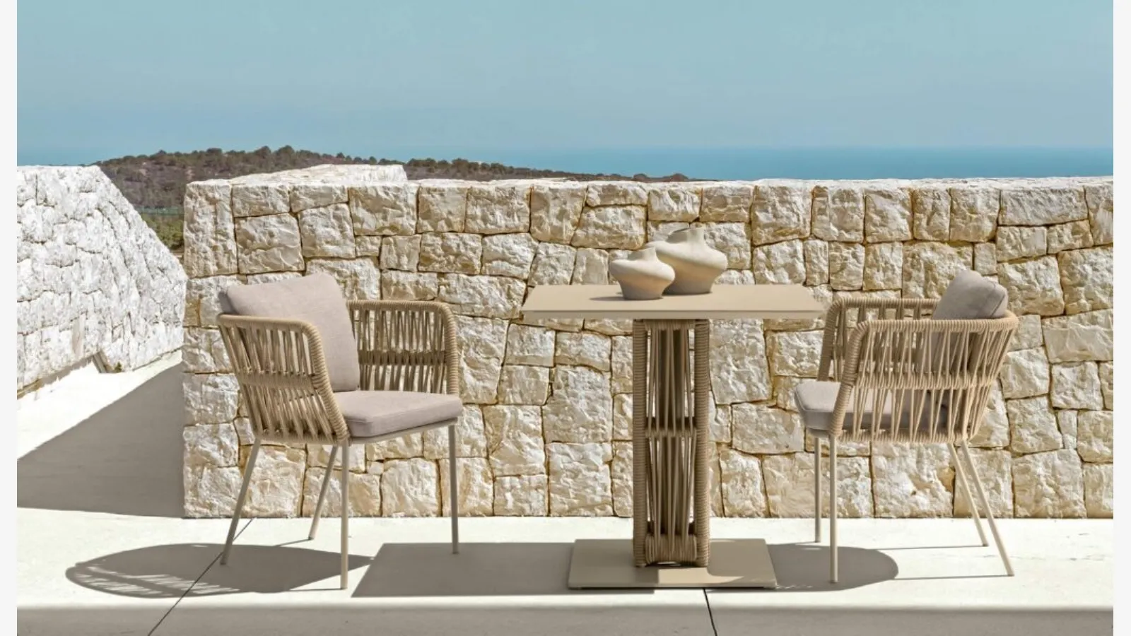 Cliff table and chairs by Talenti.