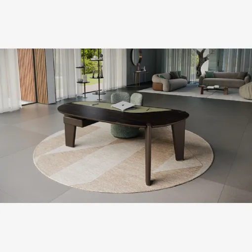 Boston executive design desk in wood by Cattelan Italia