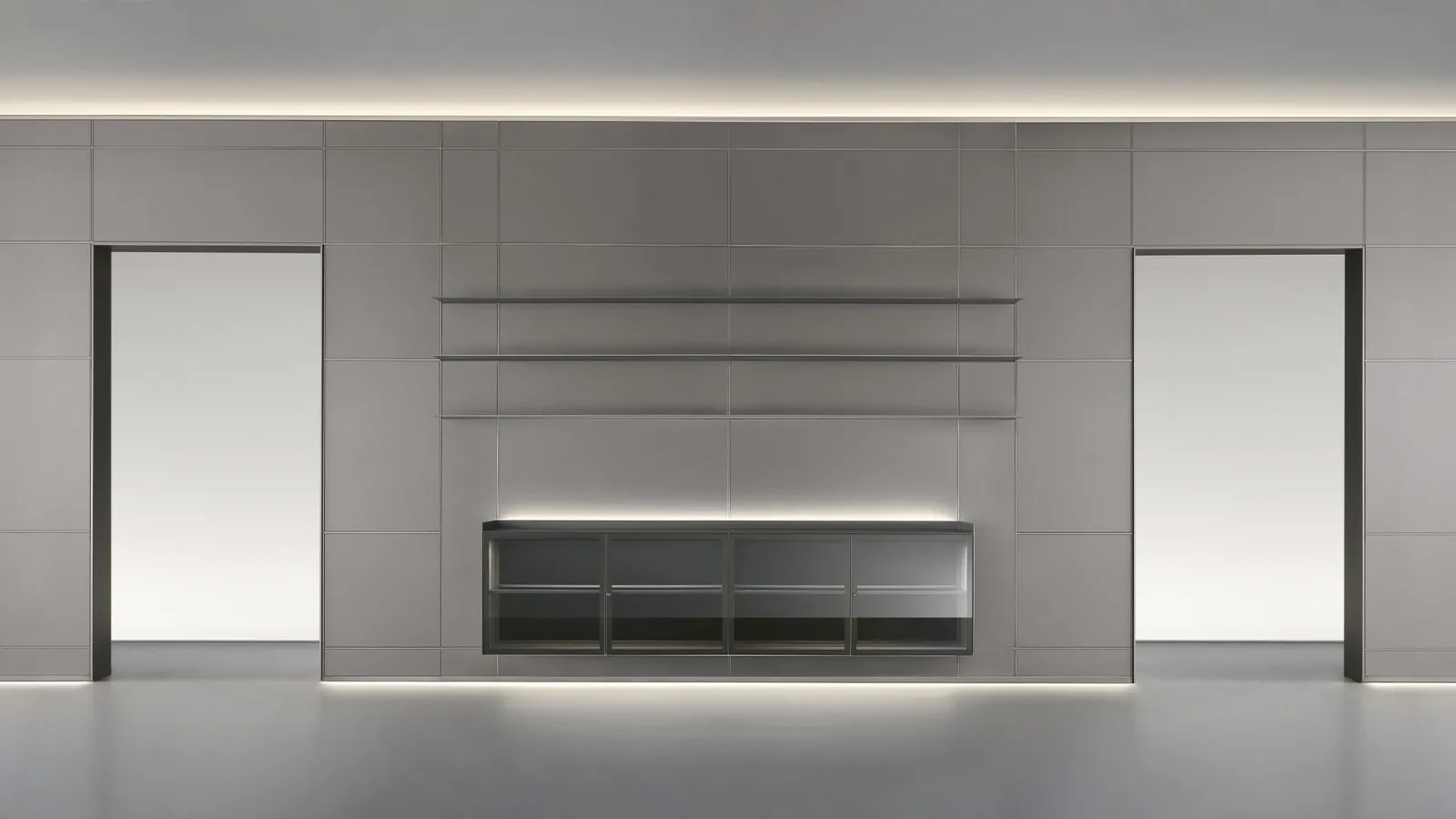 Modulor Peltro partition wall by Rimadesio.